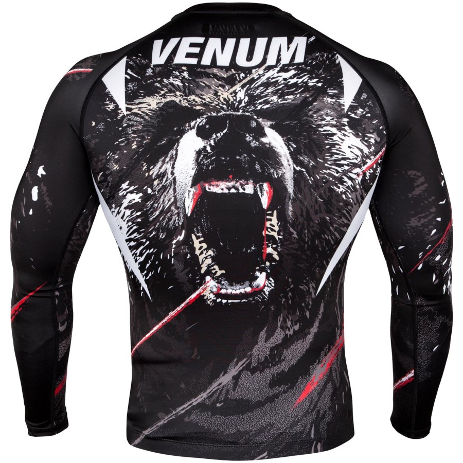 venum grizzli rashguard - long sleeves - blackwhite