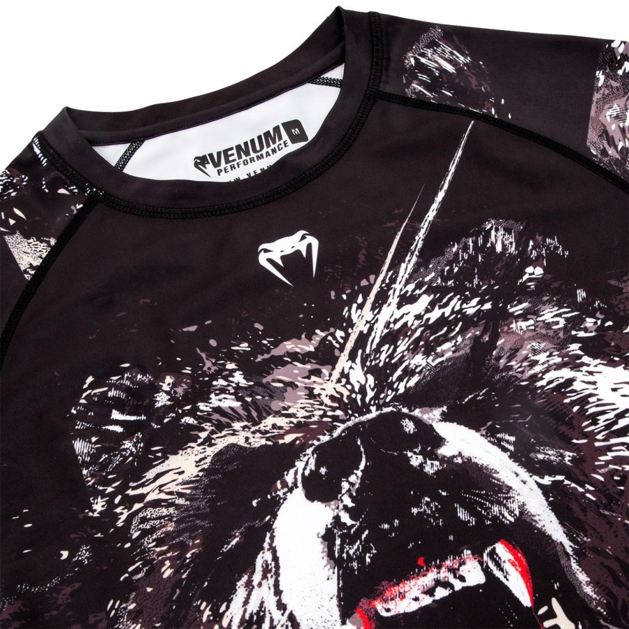 venum grizzli rashguard - long sleeves - blackwhite