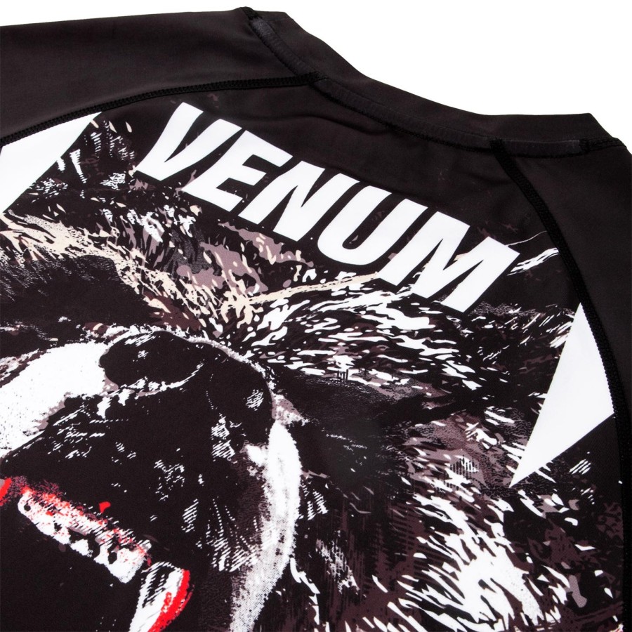 venum grizzli rashguard - long sleeves - blackwhite