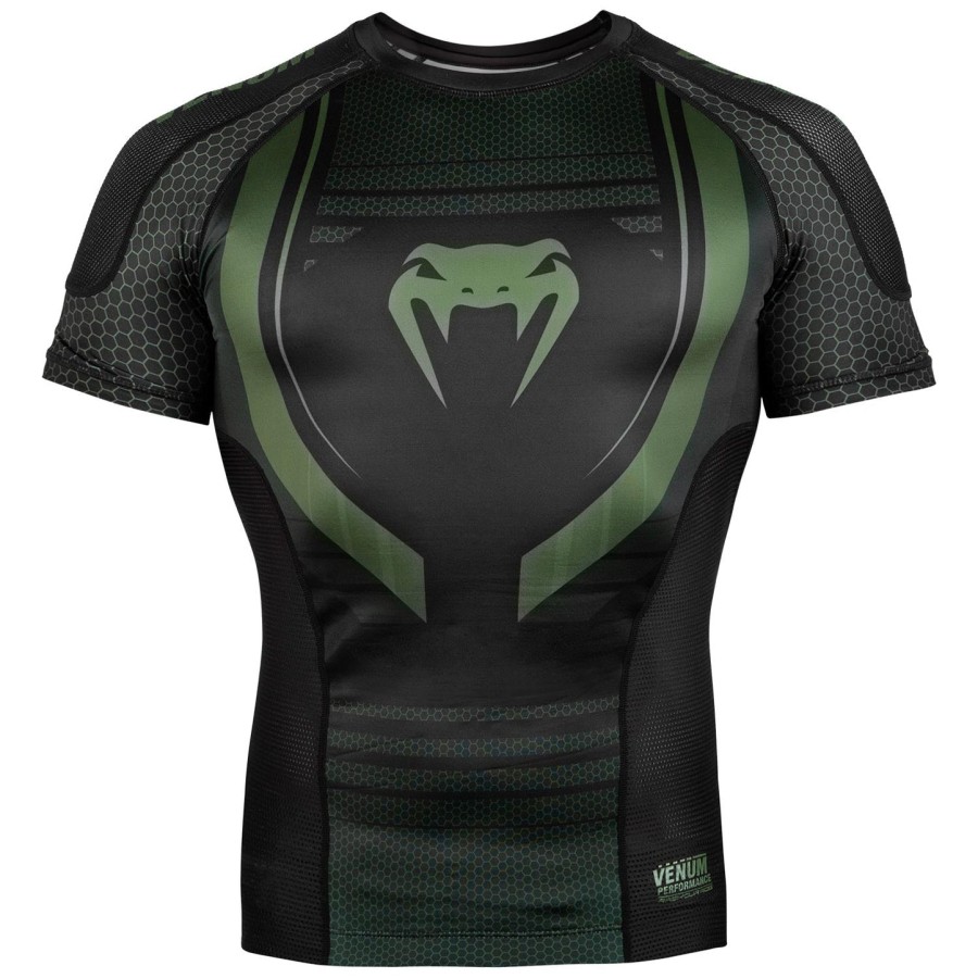venum technical 2.0 rashguard - short sleeves - blackkhaki - exclusive
