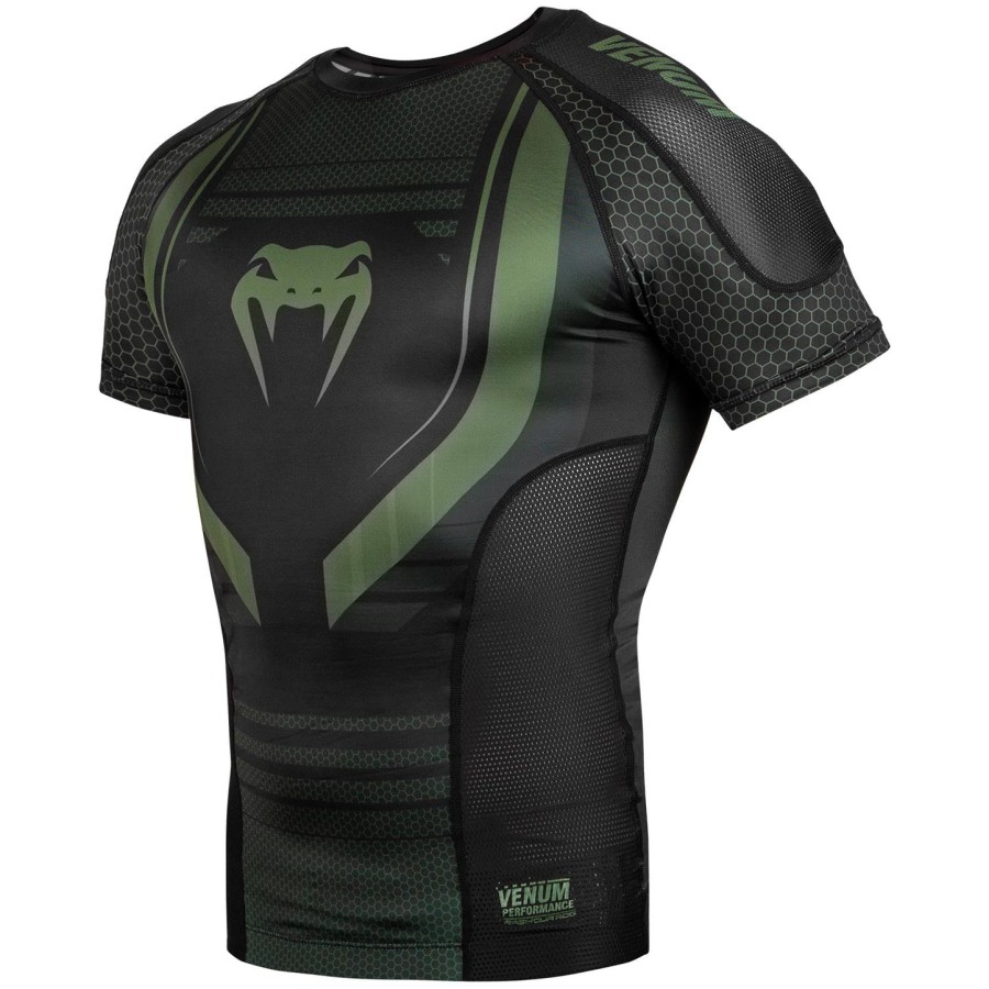 venum technical 2.0 rashguard - short sleeves - blackkhaki - exclusive
