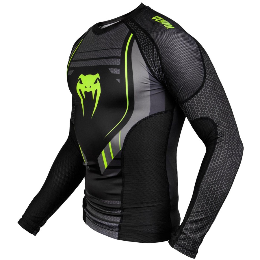 venum technical 2.0 rashguard long sleeves - blackyellow