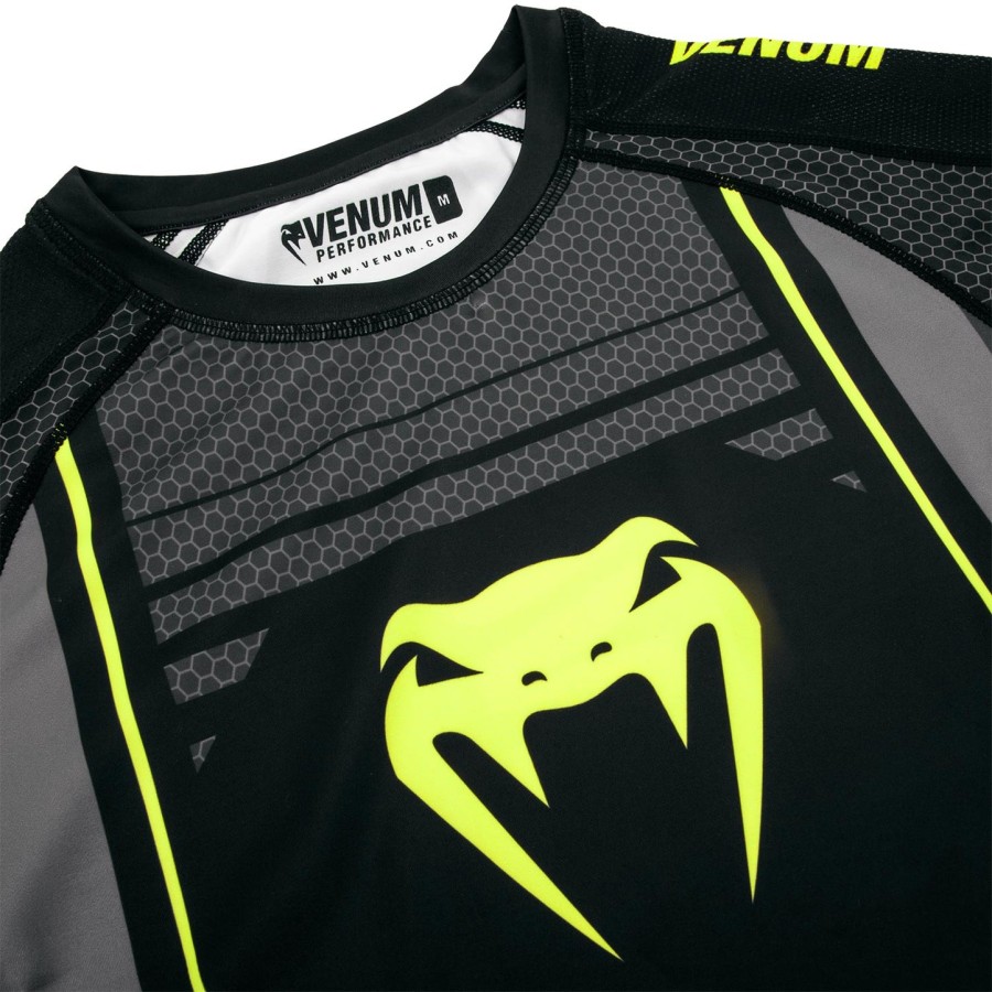 venum technical 2.0 rashguard long sleeves - blackyellow