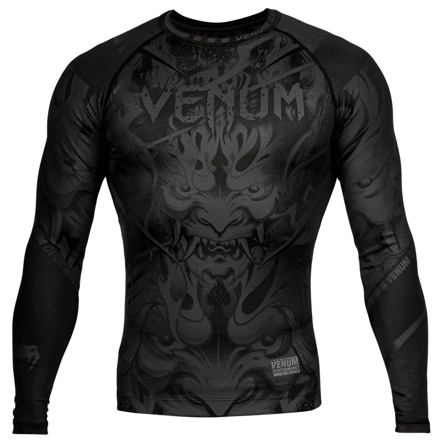 venum devil rashguard - long sleeves - blackblack
