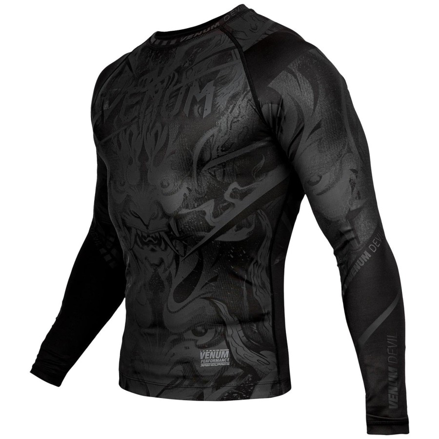 venum devil rashguard - long sleeves - blackblack