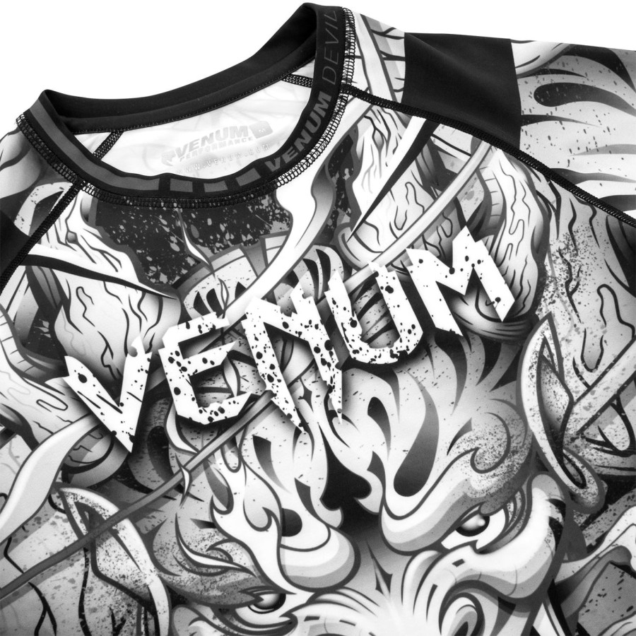 venum devil rashguard - long sleeves - whiteblack