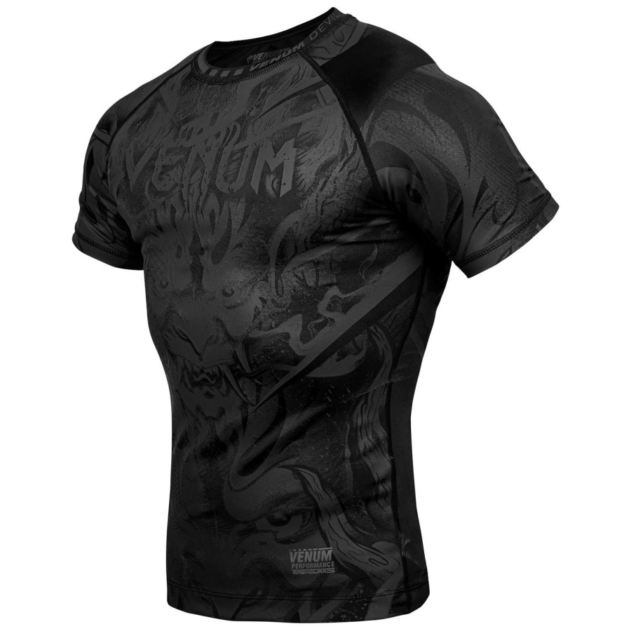 venum devil rashguard - short sleeves - blackblack