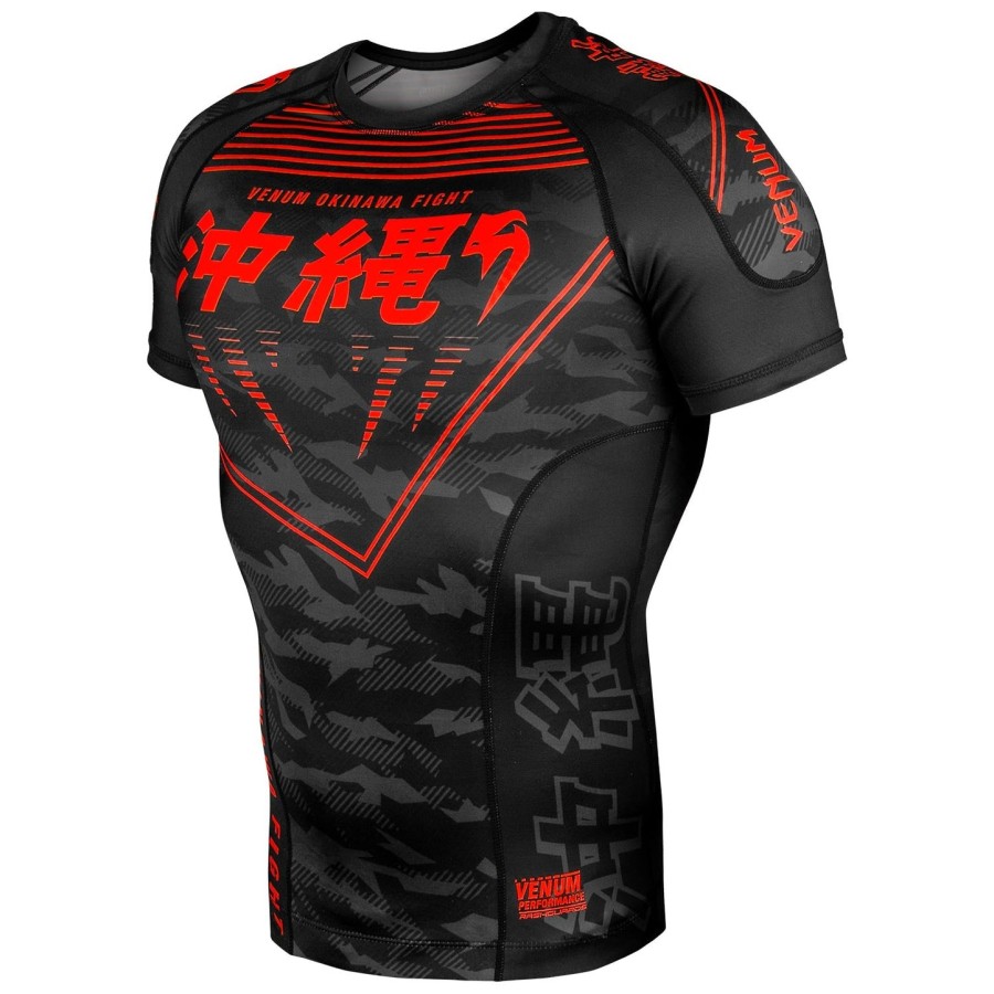 venum okinawa 2.0 rashguard - short sleeves - blackred