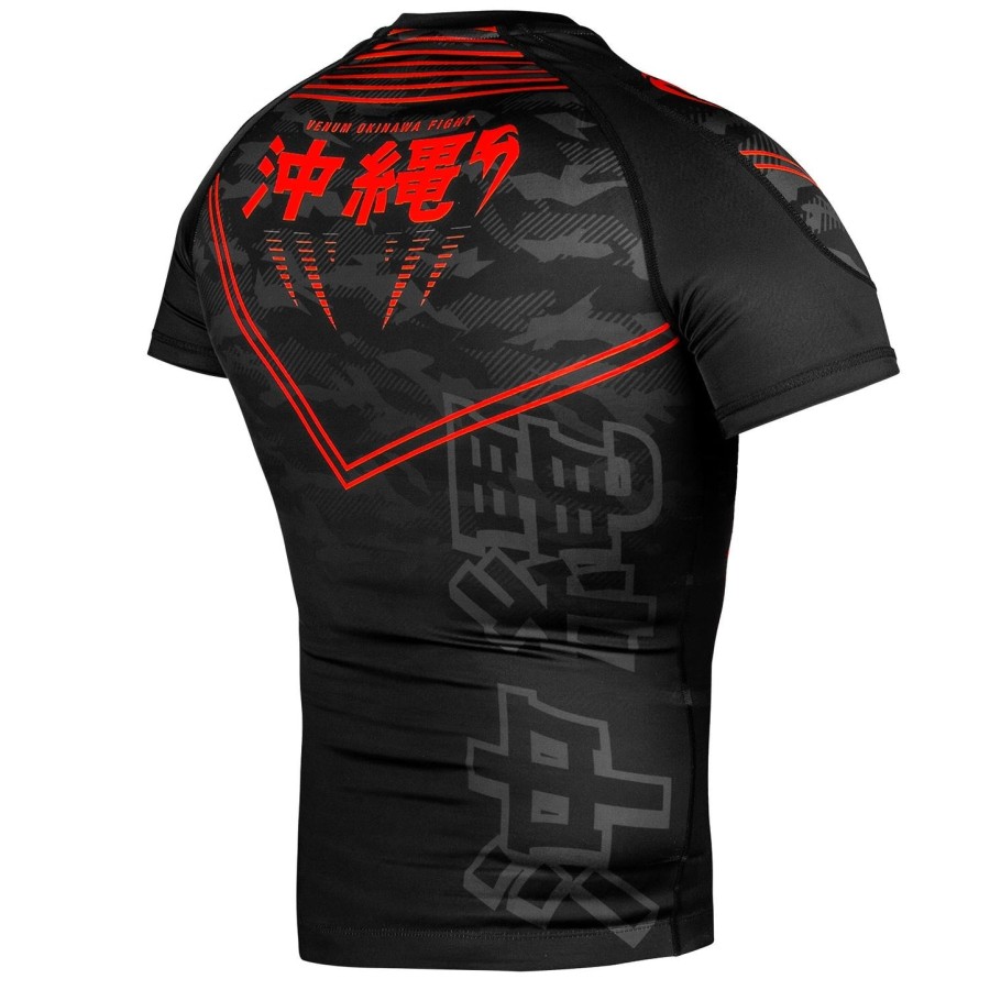 venum okinawa 2.0 rashguard - short sleeves - blackred