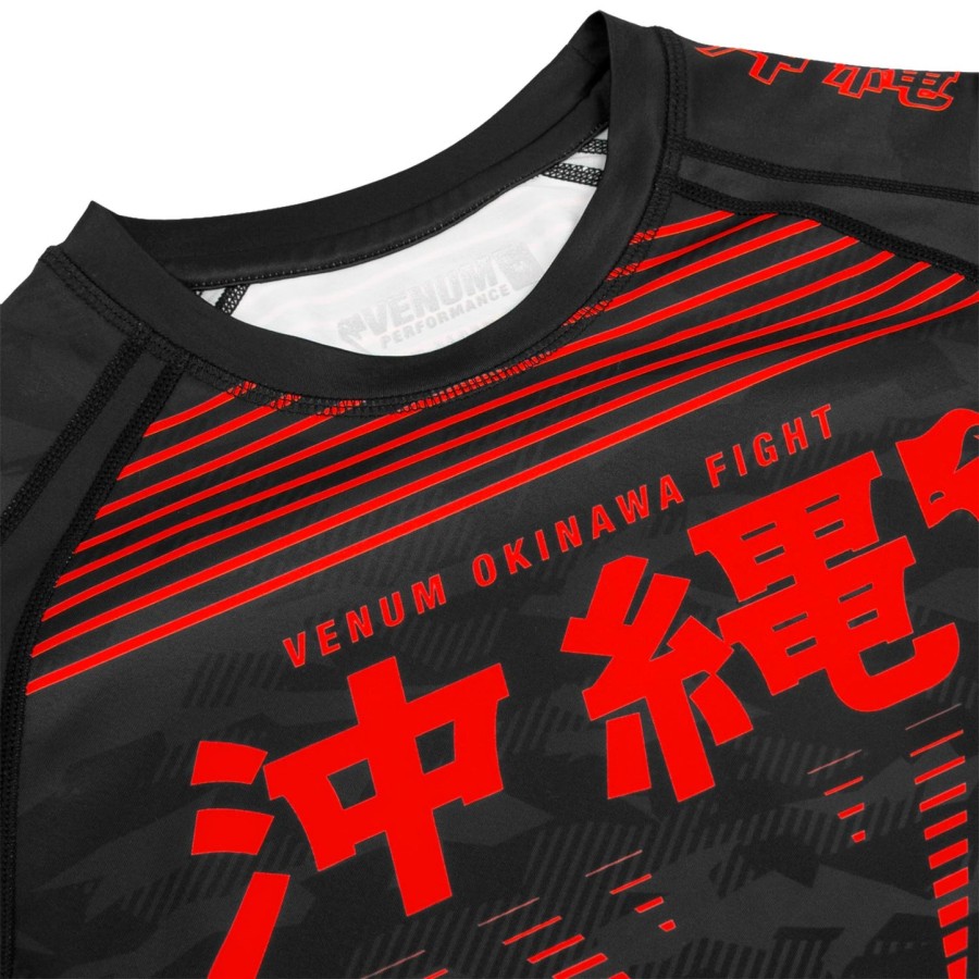 venum okinawa 2.0 rashguard - short sleeves - blackred