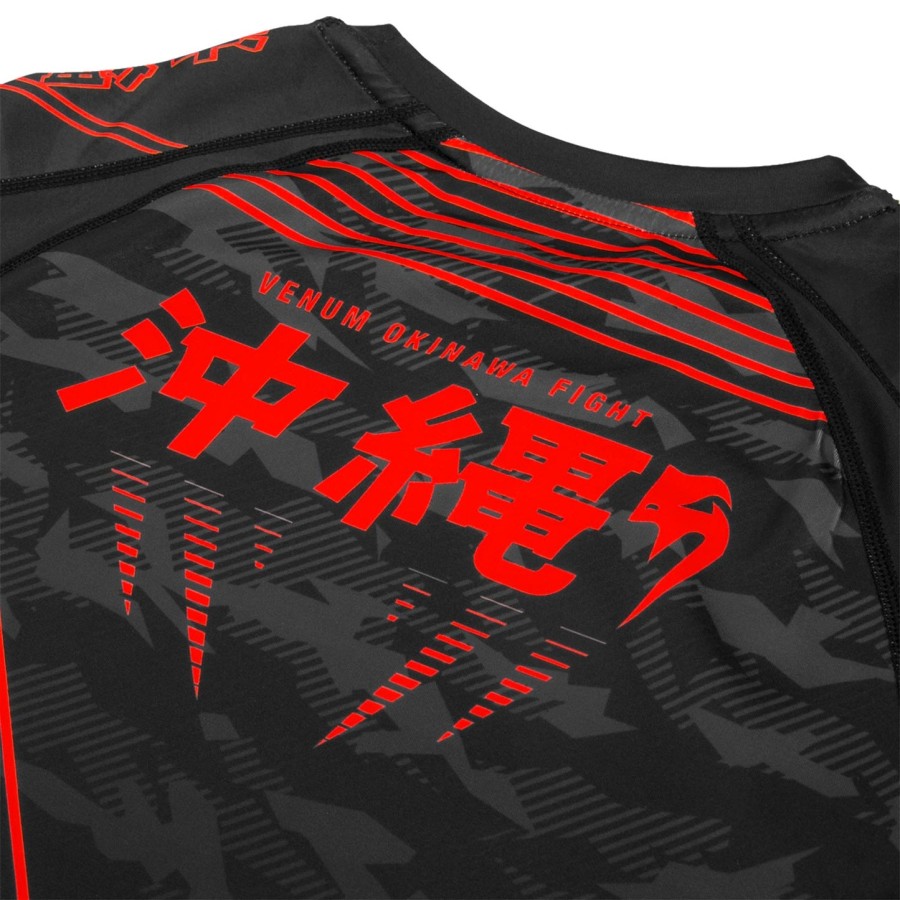 venum okinawa 2.0 rashguard - short sleeves - blackred
