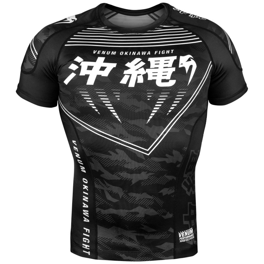 venum okinawa 2.0 rashguard - short sleeves - blackwhite
