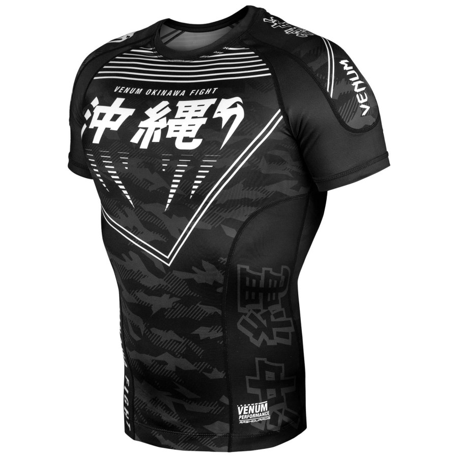 venum okinawa 2.0 rashguard - short sleeves - blackwhite