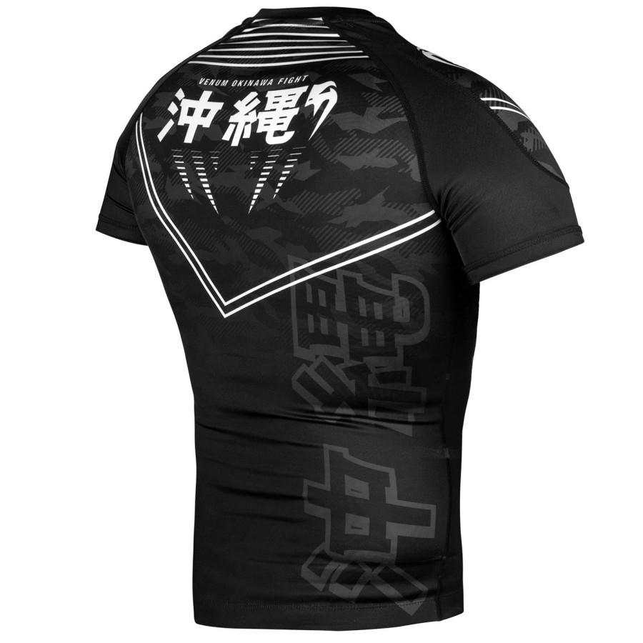 venum okinawa 2.0 rashguard - short sleeves - blackwhite