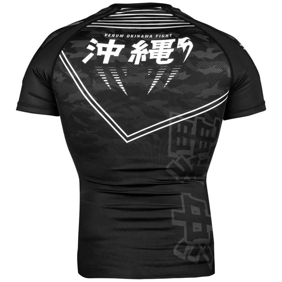 venum okinawa 2.0 rashguard - short sleeves - blackwhite