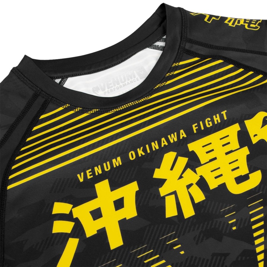 venum okinawa 2.0 rashguard - short sleeves - blackyellow