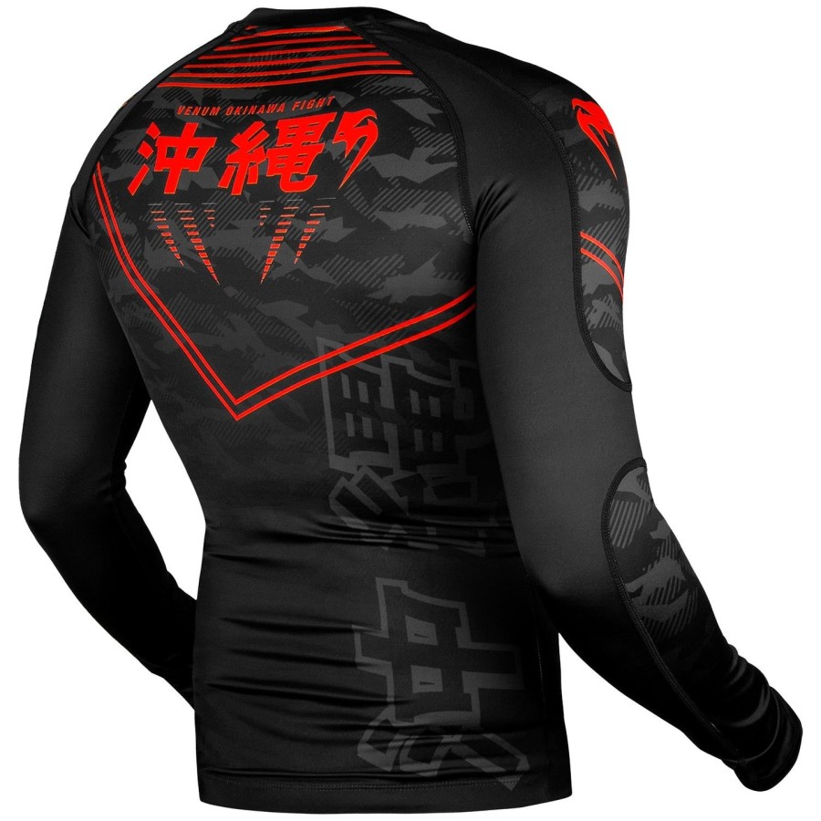 venum okinawa 2.0 rashguard - long sleeves - blackred