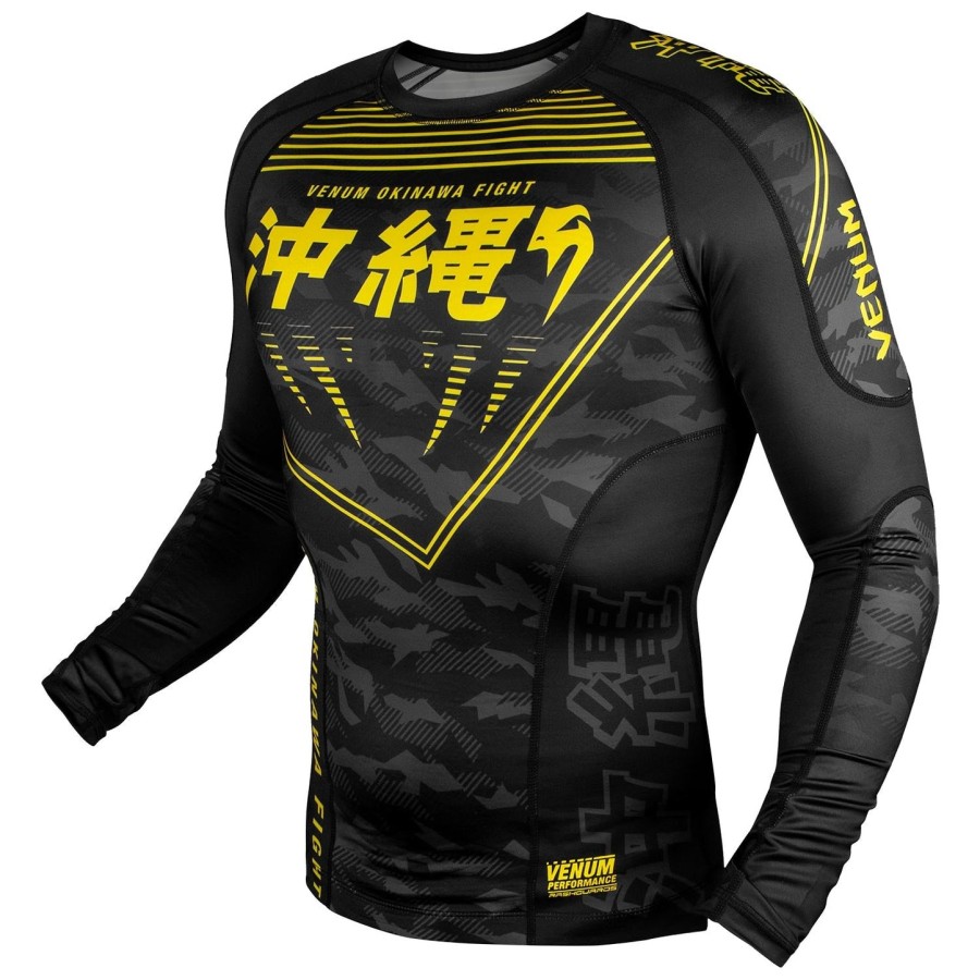 venum okinawa 2.0 rashguard - long sleeves - blackyellow