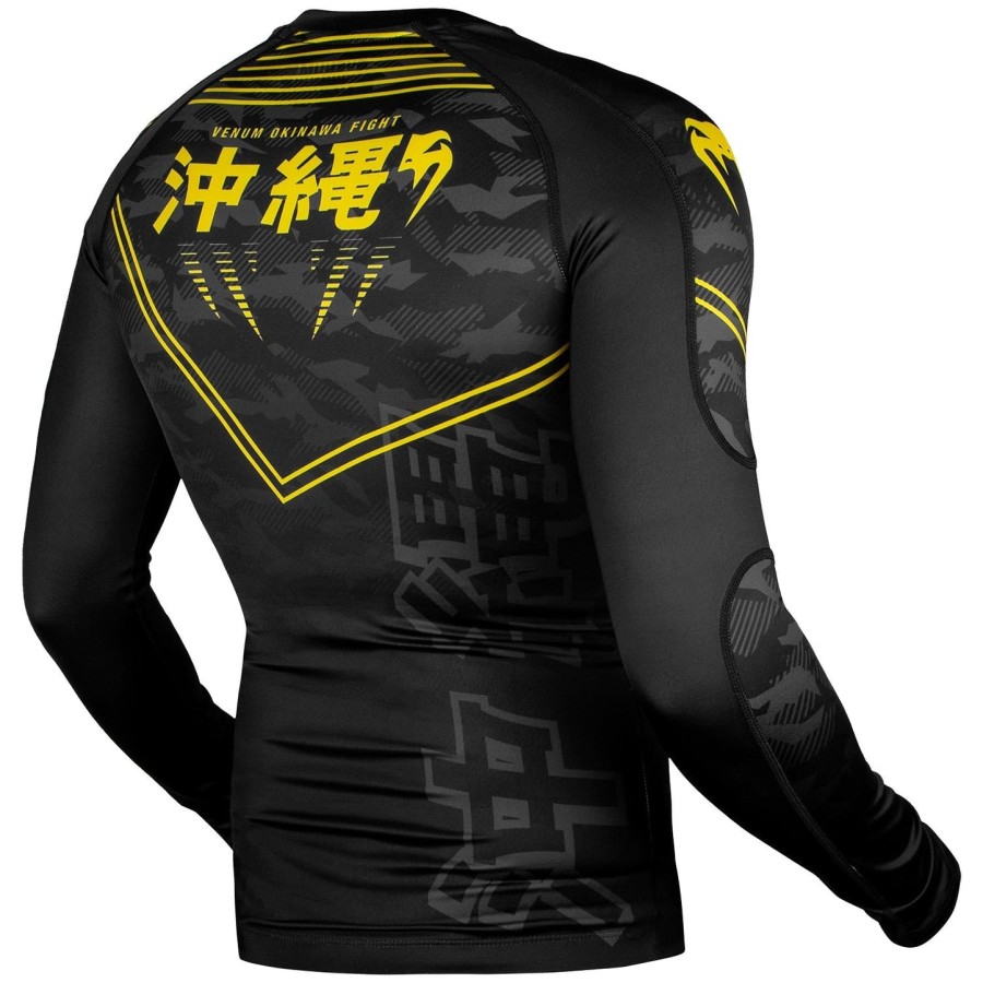 venum okinawa 2.0 rashguard - long sleeves - blackyellow