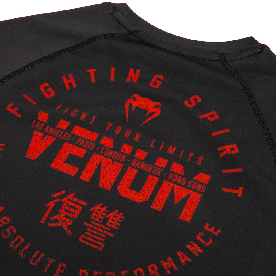venum signature rashguard - long sleeves - blackred