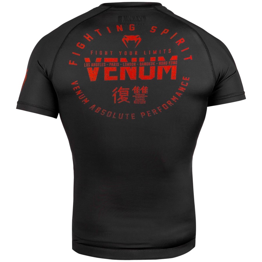 venum signature rashguard - short sleeves - blackred
