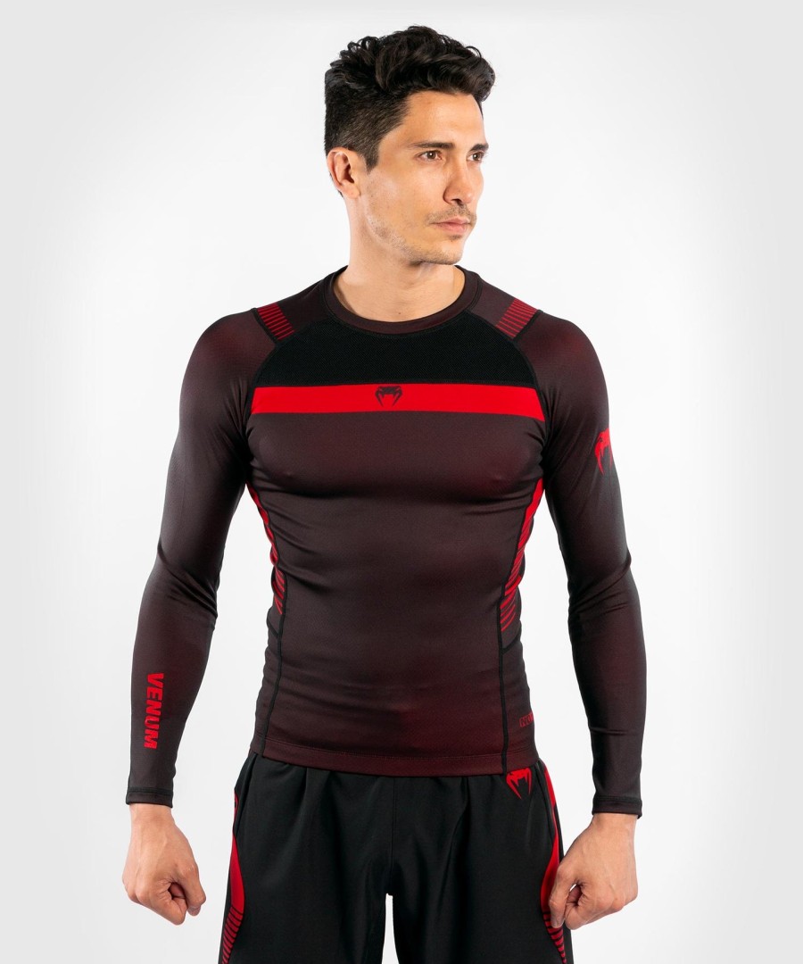 venum nogi 3.0 rashguard - long sleeves - blackred