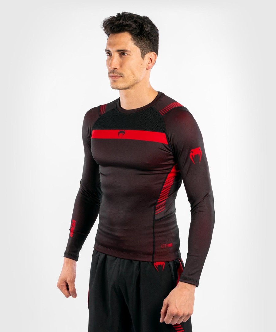 venum nogi 3.0 rashguard - long sleeves - blackred