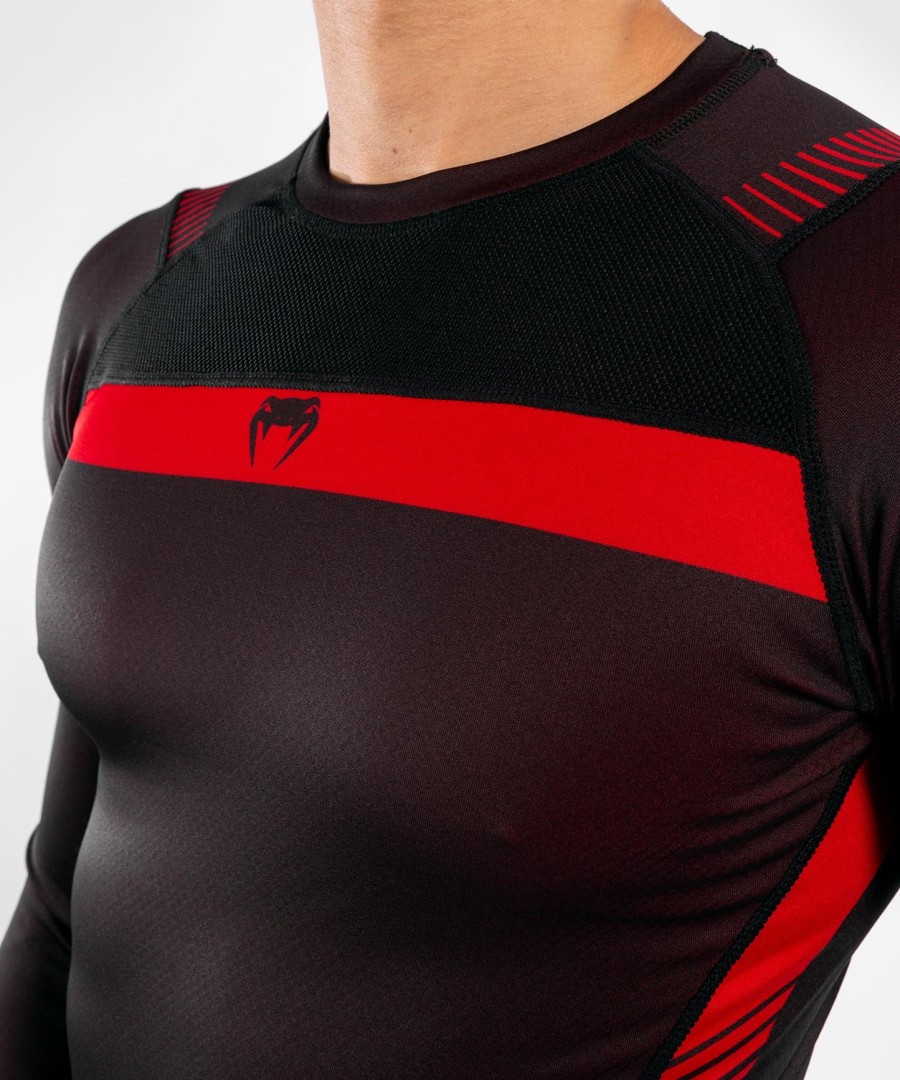 venum nogi 3.0 rashguard - long sleeves - blackred
