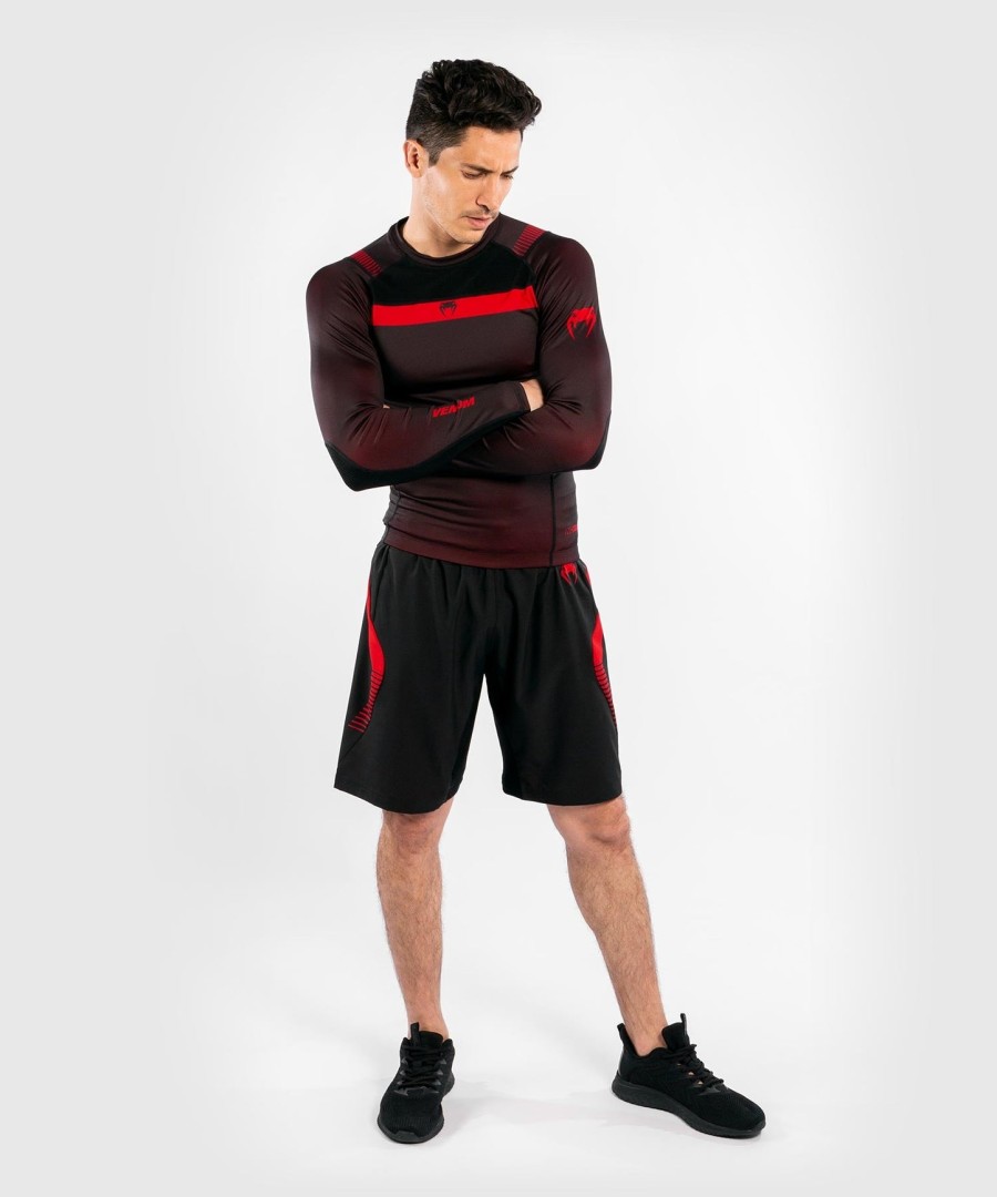 venum nogi 3.0 rashguard - long sleeves - blackred