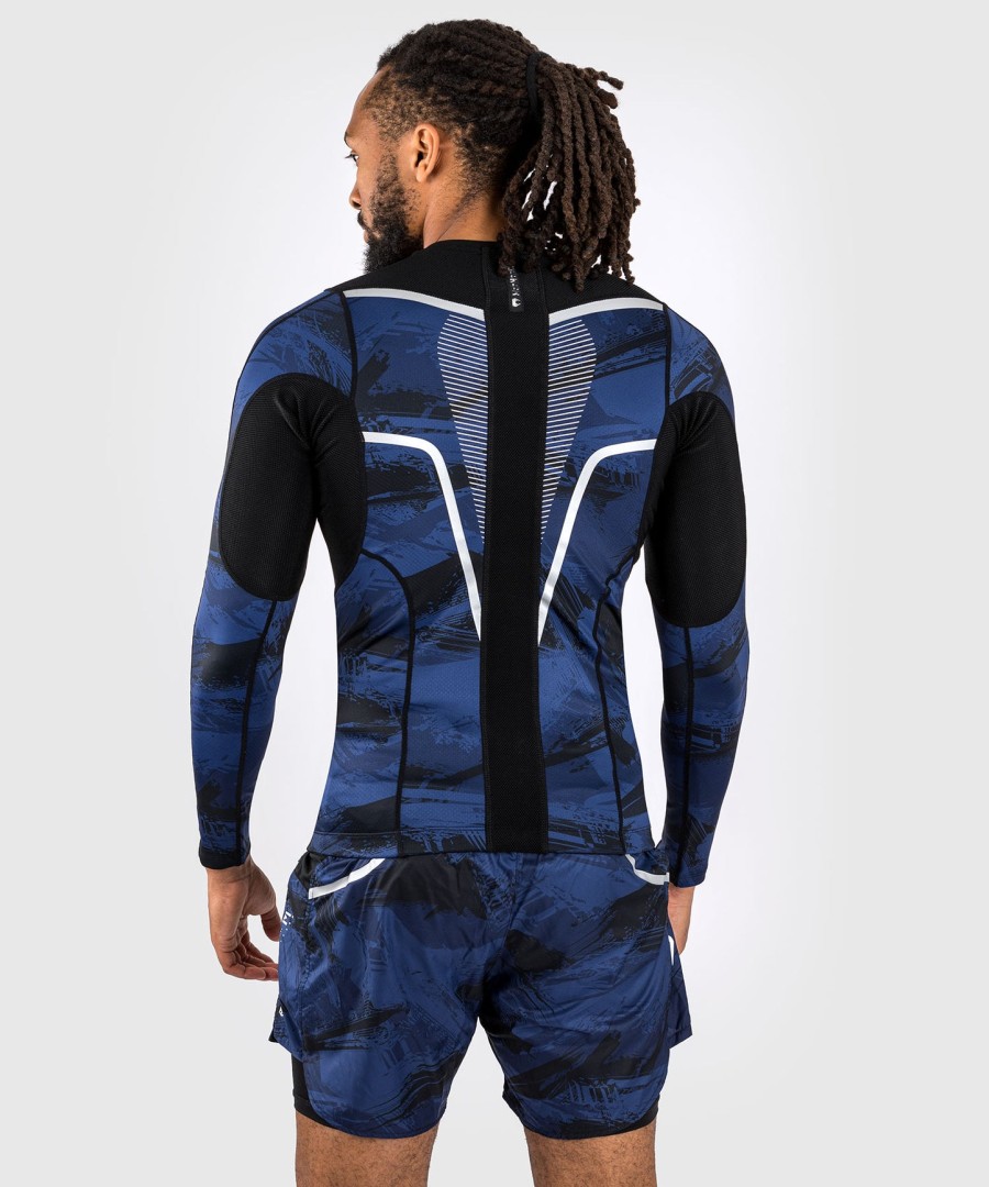 venum electron 3.0 long sleeve rashguard - navy