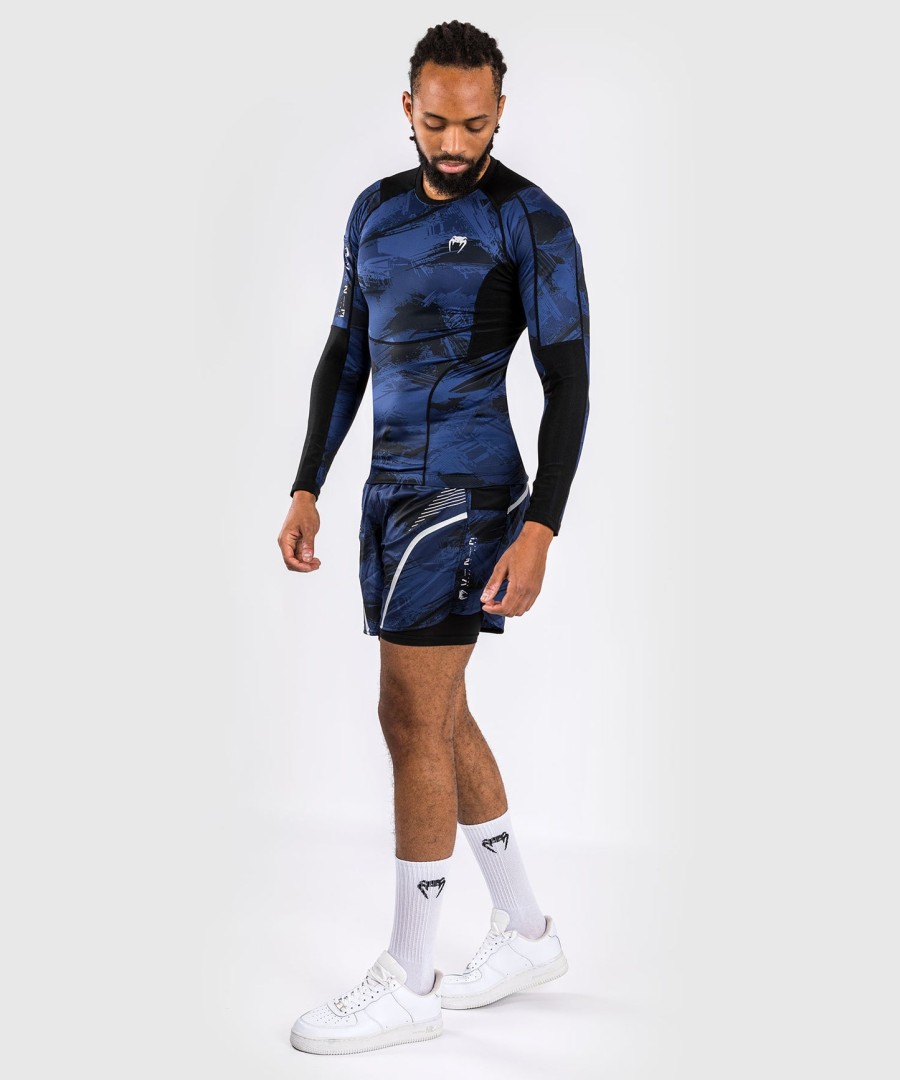 venum electron 3.0 long sleeve rashguard - navy