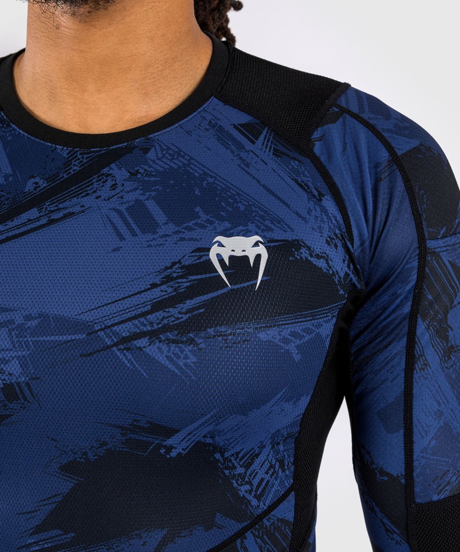 venum electron 3.0 long sleeve rashguard - navy