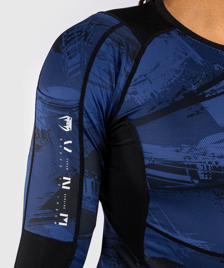 venum electron 3.0 long sleeve rashguard - navy