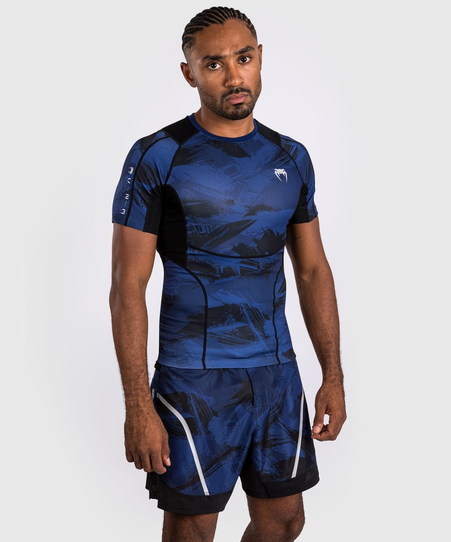 venum electron 3.0 short sleeve rashguard - navy
