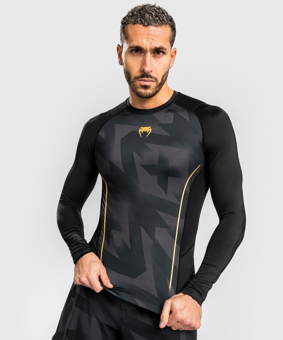 venum razor rashguard long sleeves - blackgold