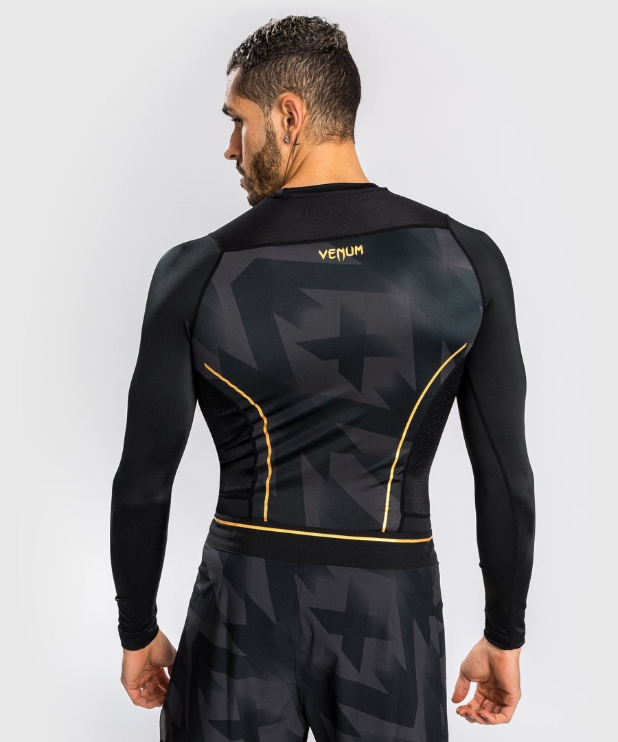 venum razor rashguard long sleeves - blackgold