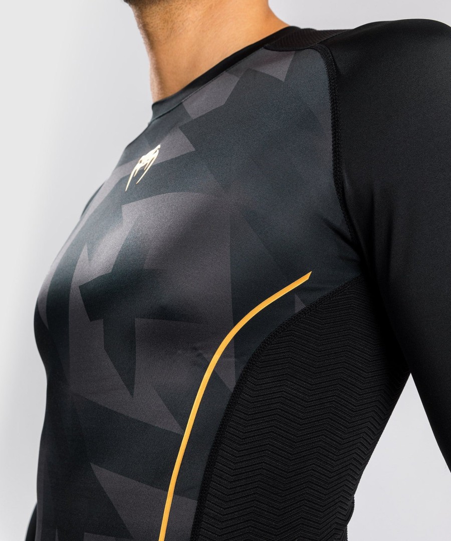 venum razor rashguard long sleeves - blackgold