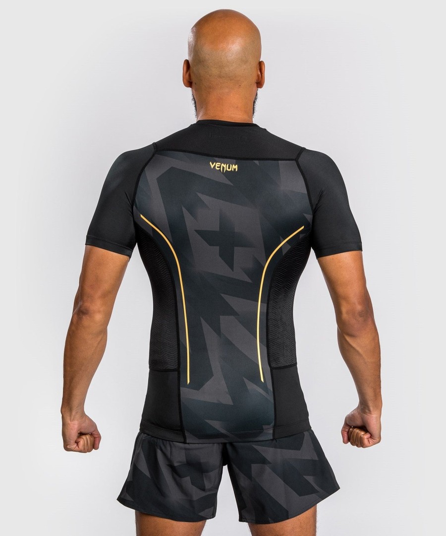 venum razor rashguard short sleeves - blackgold