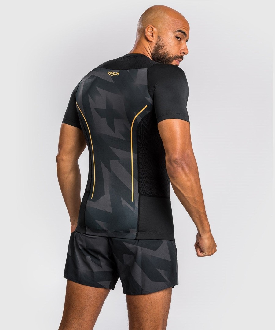venum razor rashguard short sleeves - blackgold