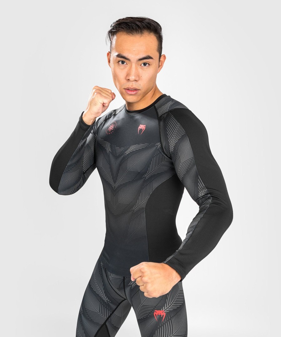 venum phantom rashguard long sleeves - blackred