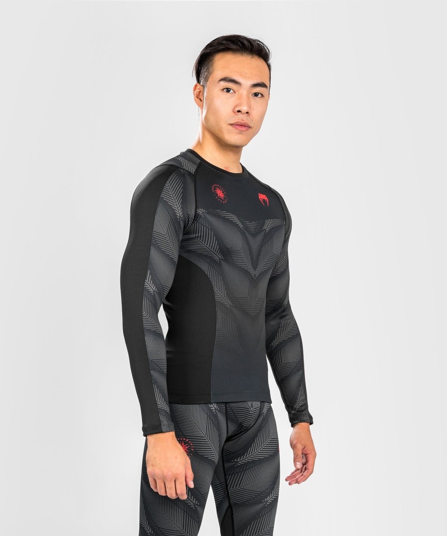 venum phantom rashguard long sleeves - blackred
