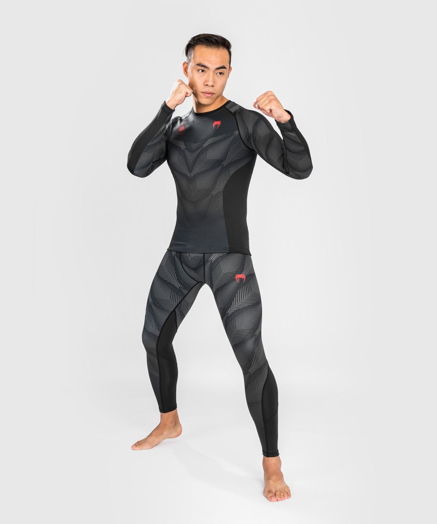 venum phantom rashguard long sleeves - blackred