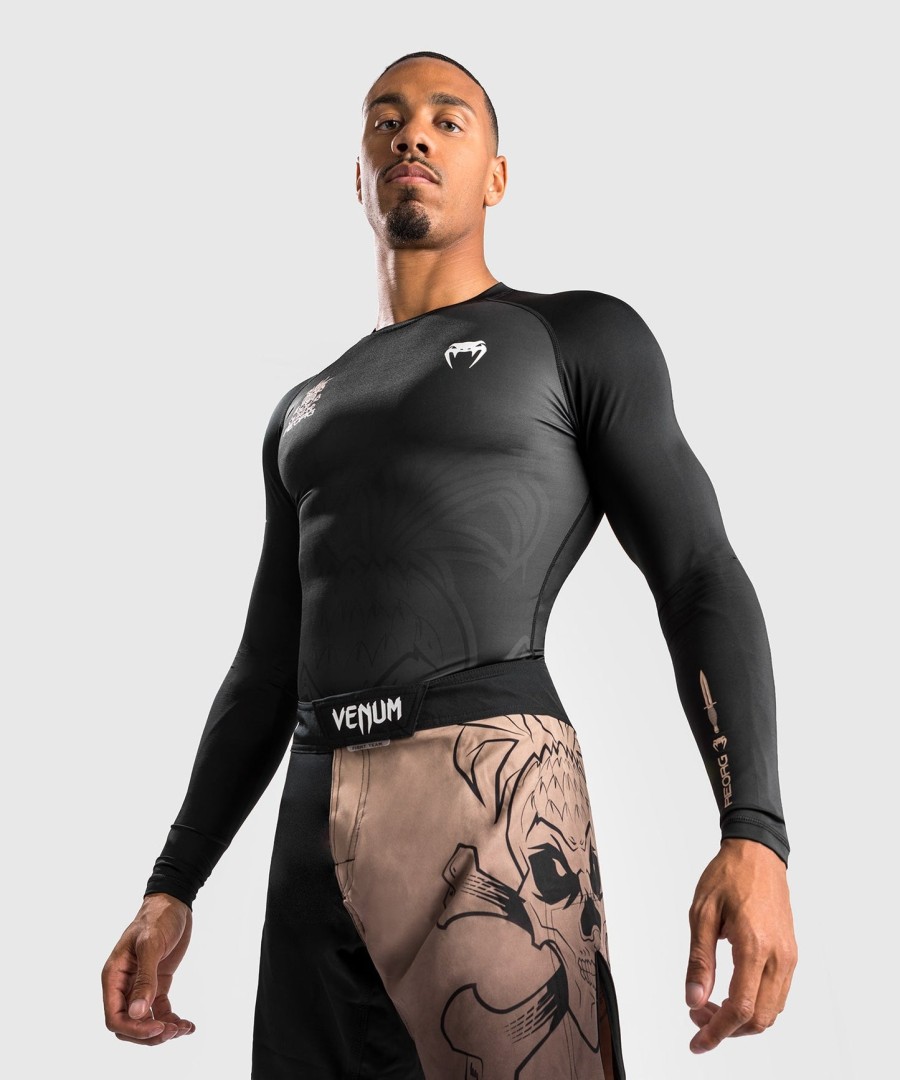 venum reorg rashguard long sleeves - black