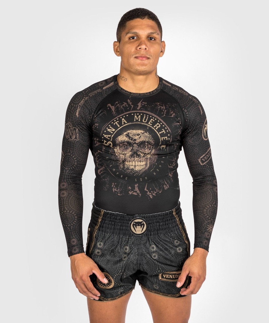 venum santa muerte dark side - rashguard long sleeves - blackbrown