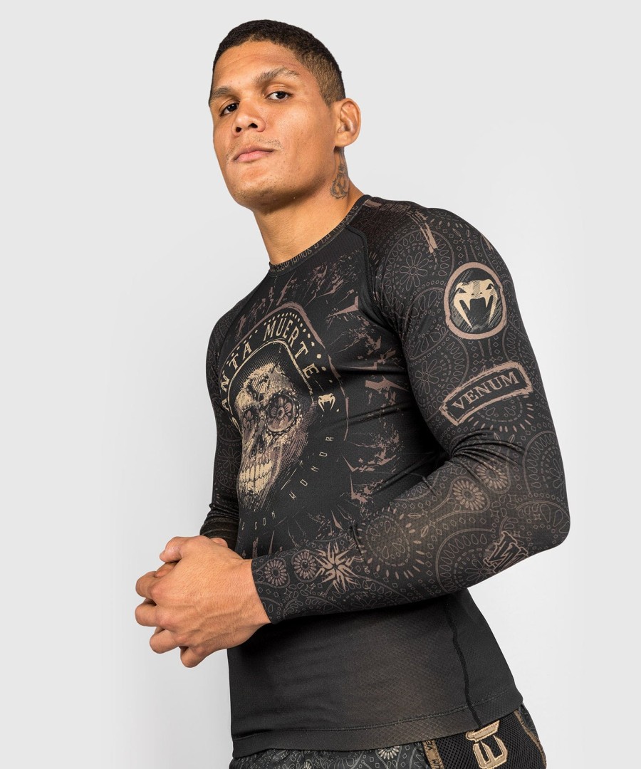 venum santa muerte dark side - rashguard long sleeves - blackbrown