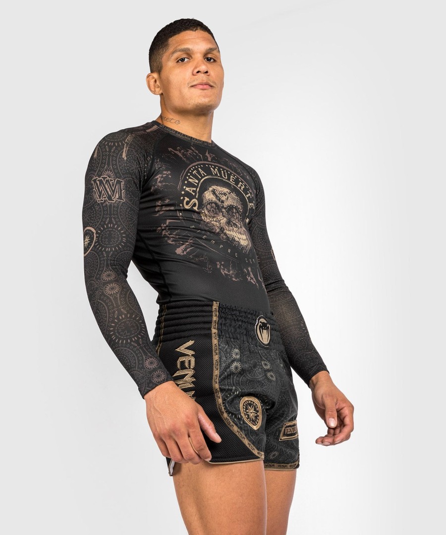 venum santa muerte dark side - rashguard long sleeves - blackbrown