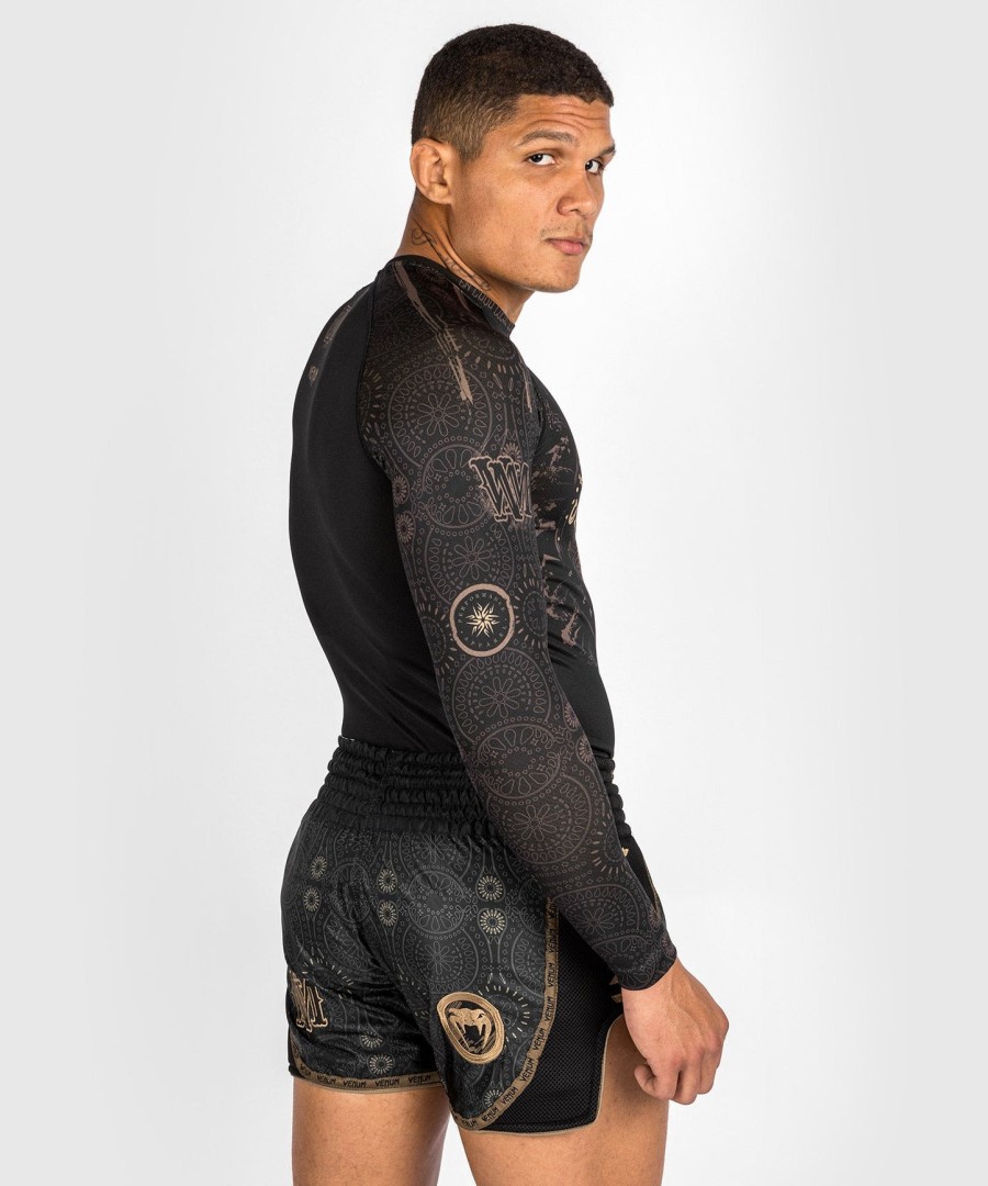 venum santa muerte dark side - rashguard long sleeves - blackbrown