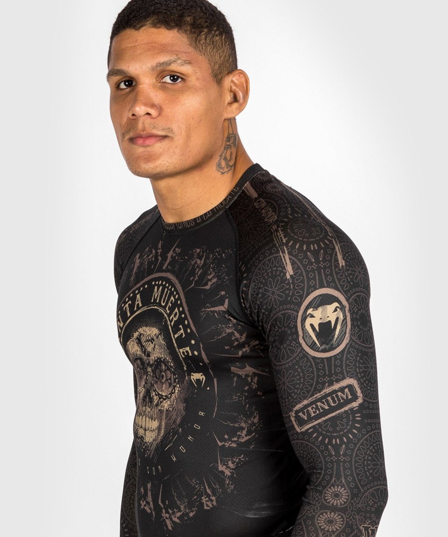 venum santa muerte dark side - rashguard long sleeves - blackbrown