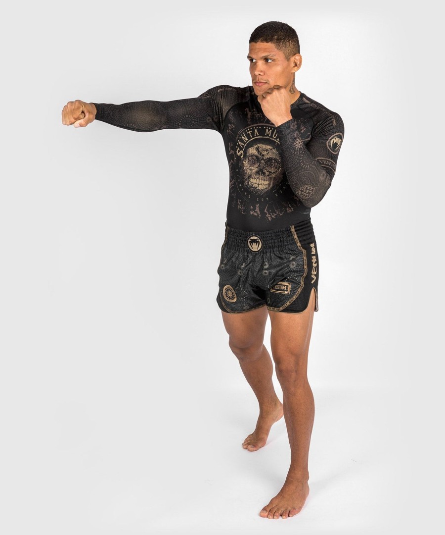 venum santa muerte dark side - rashguard long sleeves - blackbrown