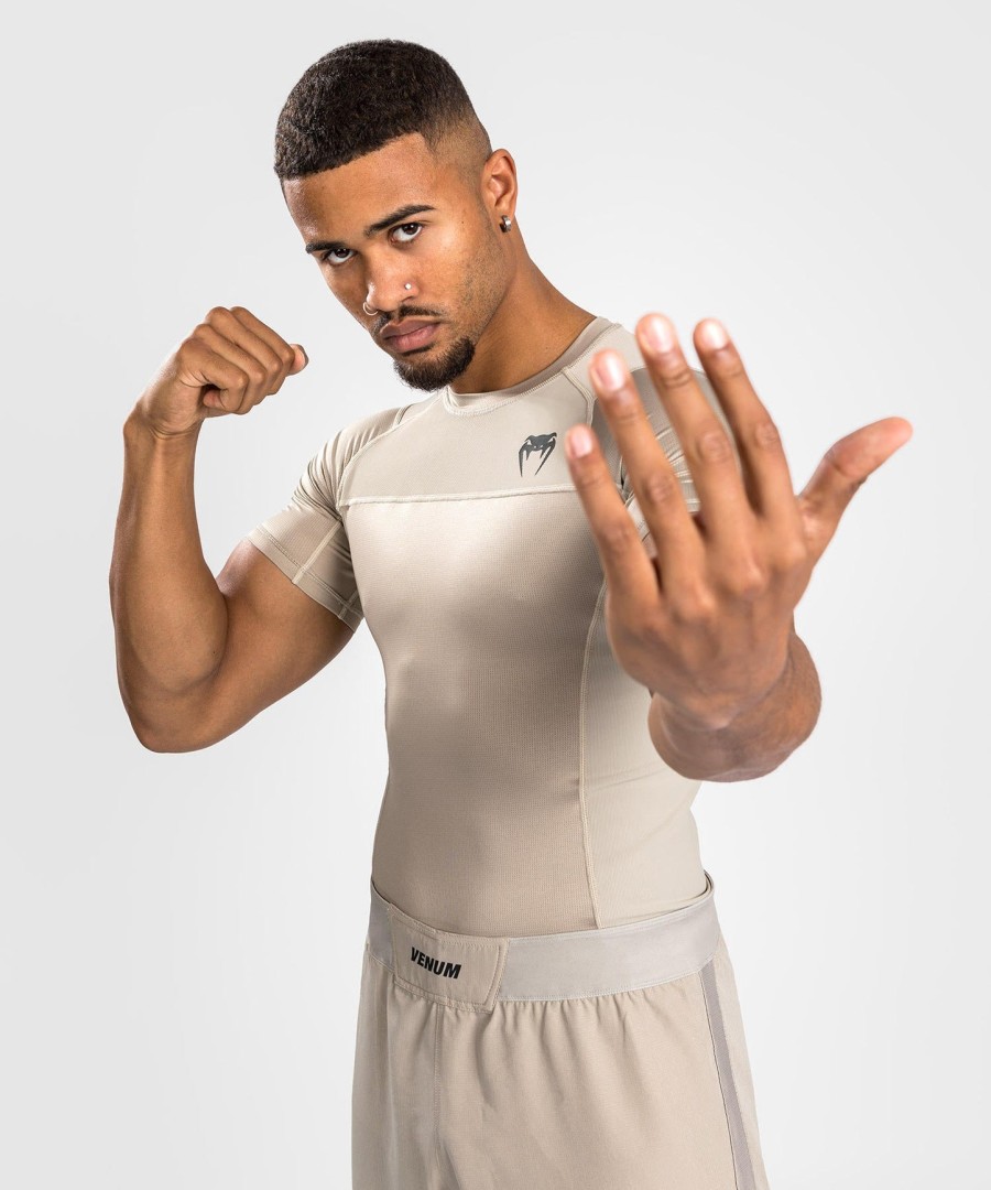 venum g-fit air rashguards shortsleeve - sand